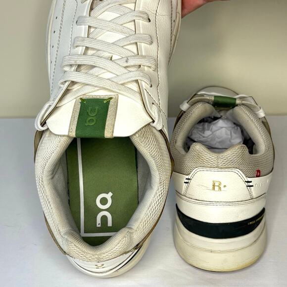 On Running The Roger Centre Court Tennis Shoe Men's 12.5 | White Green Sneaker - Picture 5 of 11